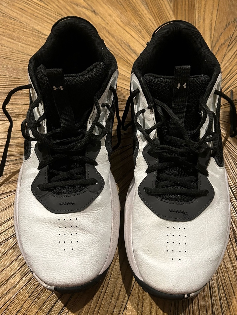Under Armour Men's White and Black High-Top Athletic Sneakers